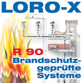 LORO-X steel discharge pipe non-combustible fire protection R90