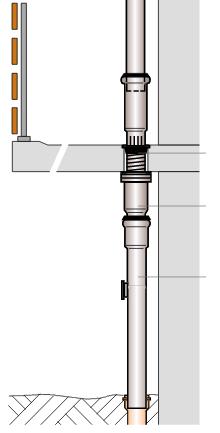 Esempio di applicazione Serie J sotto scarico balcone