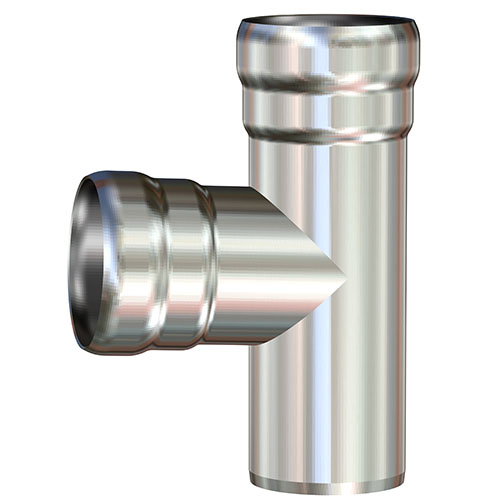 LORO-X Abzweig, aus Stahl, feuerverzinkt, nach DIN EN 1123 mit erhöhtem Qualitätsstandard, mit 2-Kammern-Steckmuffenverbindung, Baustoffklasse A1, formstabil, bruchfest, rückstausicher, ohne Innenbeschichtung, 87 Grad, DN 100 LORO-X Abzweig, aus Stahl, feuerverzinkt, nach DIN EN 1123 mit erhöhtem Qualitätsstandard, mit 2-Kammern-Steckmuffenverbindung, Baustoffklasse A1, formstabil, bruchfest, rückstausicher, ohne Innenbeschichtung, 87 Grad, DN 100