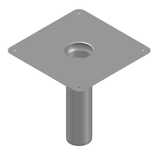 LORO-X Light Flachdach-Grundeinheit, Verbundblech Rhepanol Grau, Auslauf senkrecht, mit Flansch aus Verbundblech 293 x 293 mm, ohne Wärmedämmung, DN 70 LORO-X Light Flachdach-Grundeinheit, Verbundblech Rhepanol Grau, Auslauf senkrecht, mit Flansch aus Verbundblech 293 x 293 mm, ohne Wärmedämmung, DN 70