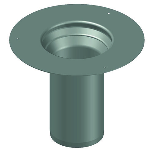 LORO-Etageneinsatz, nach DIN EN 1253 mit erhöhtem Qualitätsstandard, aus Aluminium, kunststoffbeschichtet, für Aufbauhöhen bis 180 mm, DN 125