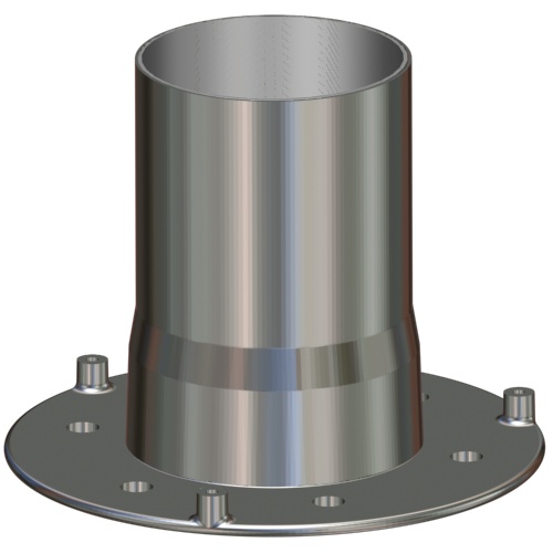 LORO-Losflansch mit variablem Stauelement für Attikaabläufe, Lochkreis 190 mm, Wehrhöhe angeben. LORO-Losflansch mit variablem Stauelement für Attikaabläufe, Lochkreis 190 mm, Wehrhöhe angeben.
