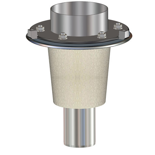 LORO-DRAINJET Flachdach Grundeinheit für Druckströmung, nach DIN EN 1253 mit erhöhtem Qualitätsstandard, Wehrhöhe 55 mm, mit Klemmflansch, als Los- und Festflanschkonstruktion, aus Edelstahl, Auslauf senkrecht, mit Wärmedämmung, einteilig, bestehend aus Ablauftopf, Losflansch mit Stauelement, einschließlich Kompressionsdichtungen, DN 100 LORO-DRAINJET Flachdach Grundeinheit für Druckströmung, nach DIN EN 1253 mit erhöhtem Qualitätsstandard, Wehrhöhe 55 mm, mit Klemmflansch, als Los- und Festflanschkonstruktion, aus Edelstahl, Auslauf senkrecht, mit Wärmedämmung, einteilig, bestehend aus Ablauftopf, Losflansch mit Stauelement, einschließlich Kompressionsdichtungen, DN 100
