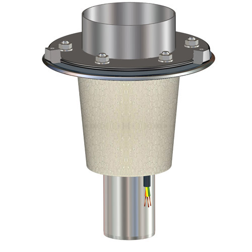 LORO-DRAINJET Flachdach Grundeinheit für Druckströmung, nach DIN EN 1253 mit erhöhtem Qualitätsstandard, Wehrhöhe 55 mm, mit Klemmflansch, als Los- und Festflanschkonstruktion, aus Edelstahl, Auslauf senkrecht, mit Wärmedämmung und Heizung, einteilig, bestehend aus Ablauftopf, Losflansch mit Stauelement, einschließlich Kompressionsdichtungen, DN 100 LORO-DRAINJET Flachdach Grundeinheit für Druckströmung, nach DIN EN 1253 mit erhöhtem Qualitätsstandard, Wehrhöhe 55 mm, mit Klemmflansch, als Los- und Festflanschkonstruktion, aus Edelstahl, Auslauf senkrecht, mit Wärmedämmung und Heizung, einteilig, bestehend aus Ablauftopf, Losflansch mit Stauelement, einschließlich Kompressionsdichtungen, DN 100