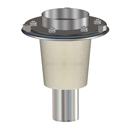 LORO-DRAINLET Flachdach Grundeinheit für Freispiegelströmung, nach DIN EN 1253 mit erhöhtem Qualitätsstandard, Wehrhöhe 35 mm, mit Klemmflansch, als Los- und Festflanschkonstruktion, aus Edelstahl, Auslauf senkrecht, mit Wärmedämmung, einteilig, bestehend aus Ablauftopf, Losflansch mit Stauelement, einschließlich Kompressionsdichtungen, DN 50 LORO-DRAINLET Flachdach Grundeinheit für Freispiegelströmung, nach DIN EN 1253 mit erhöhtem Qualitätsstandard, Wehrhöhe 35 mm, mit Klemmflansch, als Los- und Festflanschkonstruktion, aus Edelstahl, Auslauf senkrecht, mit Wärmedämmung, einteilig, bestehend aus Ablauftopf, Losflansch mit Stauelement, einschließlich Kompressionsdichtungen, DN 50