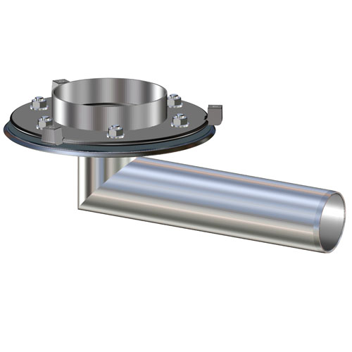 LORO-DRAINLET Flachdach Grundeinheit für Freispiegelströmung, nach DIN EN 1253 mit erhöhtem Qualitätsstandard, Wehrhöhe 35 mm, mit Klemmflansch, als Los- und Festflanschkonstruktion, aus Edelstahl, Auslauf seitlich, ohne Wärmedämmung, einteilig, bestehend aus Ablauftopf, Losflansch mit Stauelement, einschließlich Kompressionsdichtungen, DN 100 LORO-DRAINLET Flachdach Grundeinheit für Freispiegelströmung, nach DIN EN 1253 mit erhöhtem Qualitätsstandard, Wehrhöhe 35 mm, mit Klemmflansch, als Los- und Festflanschkonstruktion, aus Edelstahl, Auslauf seitlich, ohne Wärmedämmung, einteilig, bestehend aus Ablauftopf, Losflansch mit Stauelement, einschließlich Kompressionsdichtungen, DN 100