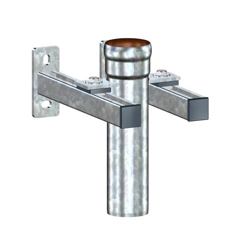 LORO-X-Fallrohrstütze mit Befestigungskonsole 320mm und Schallentkopplung, nach DIN EN 1123 mit erhöhtem Qualitätsstandard, mit 2-Kammern-Steckmuffenverbindung, aus Stahl, feuerverzinkt, Baustoffklasse A1, formstabil, bruchfest, rückstausicher, langlebige Innenbeschichtung gemäß DIN EN ISO 2178 auf Basis einer 2K-Epoxid-Kombination, Farbton: Rotbraun, mit Stützrand, DN 70 LORO-X-Fallrohrstütze mit Befestigungskonsole 320mm und Schallentkopplung, nach DIN EN 1123 mit erhöhtem Qualitätsstandard, mit 2-Kammern-Steckmuffenverbindung, aus Stahl, feuerverzinkt, Baustoffklasse A1, formstabil, bruchfest, rückstausicher, langlebige Innenbeschichtung gemäß DIN EN ISO 2178 auf Basis einer 2K-Epoxid-Kombination, Farbton: Rotbraun, mit Stützrand, DN 70