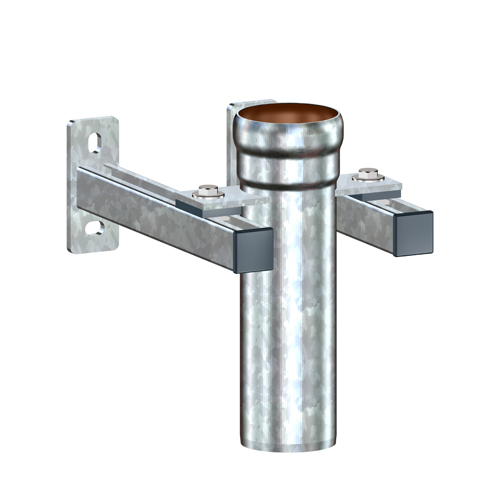 LORO-X-Fallrohrstütze mit Befestigungskonsole 320mm und Schallentkopplung, nach DIN EN 1123 mit erhöhtem Qualitätsstandard, mit 2-Kammern-Steckmuffenverbindung, aus Stahl, feuerverzinkt, Baustoffklasse A1, formstabil, bruchfest, rückstausicher, langlebige Innenbeschichtung gemäß DIN EN ISO 2178 auf Basis einer 2K-Epoxid-Kombination, Farbton: Rotbraun, mit Stützrand, DN 80 LORO-X-Fallrohrstütze mit Befestigungskonsole 320mm und Schallentkopplung, nach DIN EN 1123 mit erhöhtem Qualitätsstandard, mit 2-Kammern-Steckmuffenverbindung, aus Stahl, feuerverzinkt, Baustoffklasse A1, formstabil, bruchfest, rückstausicher, langlebige Innenbeschichtung gemäß DIN EN ISO 2178 auf Basis einer 2K-Epoxid-Kombination, Farbton: Rotbraun, mit Stützrand, DN 80