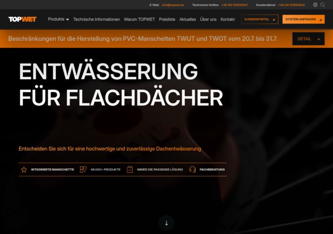 Website www.topwet.cz
