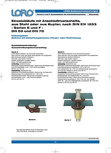 LORO-X Balkonabläufe Serie E und F 29.09.2008 – Titelseite (PDF)