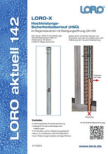 LORO Aktuell 142: LORO-X Zmogljiv varnostni preliv (HSÜ) 17.01.2017 – Naslovnica (PDF)