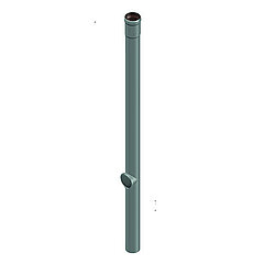 LORO-X 55204.100X rain standpipe with high performance safety rivulet 2000 mm DN100