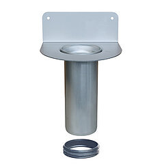 LORO-X 20435.070X surface-mounted element with upturned adhesive flange 270 mm long Series V-AK DN 70