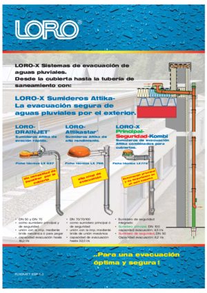 LORO-X Flyer: LORO-X Attika Flachdachabläufe