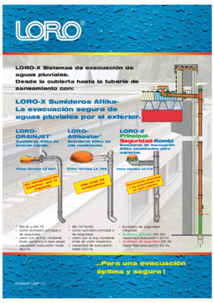 LORO-X Flyer: LORO-X Siphonik Roof Drainage system