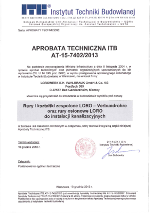 LORO composite pipes - Polish