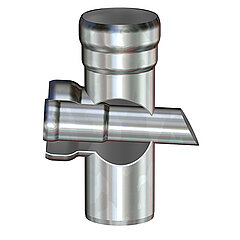 LORO-X 13551.DB0X branch with spout pipe Attika DUOFLUX pipe-in-pipe with short socket DN 100/50