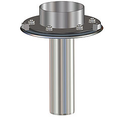 LORO-X 21931.050X LORO-DRAINJET Basic unit for emergency drainage Clamping flange vertical without insulation Weir 55mm DN50