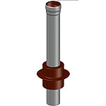 FLACHDACHDURCHFÜHRUNG F.WU-BETON M.WD.U. SPERRFLANSCH U.LÜFTUNGSR.1060MM, DN 100