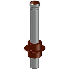 LORO-X 19485.100X Flat roof duct for waterproof concrete with heat insulation and sealing flange and ventilation pipe 1060 mm DN 100