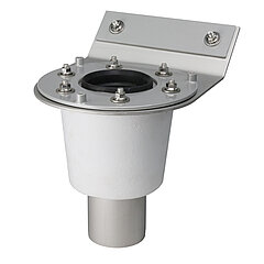 LORO-X 21823.070X LORO-pipe penetration with upstand, one-piece with insulation, vertical with clamping flange for bitumen DN 70