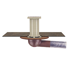 LORO-X 15472.050X balcony drain 3 degrees one-piece without insulation with height adjustment DN 50