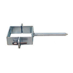 LORO-X 00993.080X Pipe clamp, square, with knock-in pin DN 80