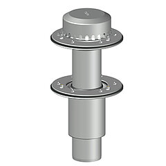 LORO-X 22122.125X LORO-DRAINJET fire protection drain two-piece with stainless steel cover DN 125
