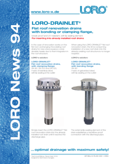 Series 94 LORO-X drainage sanitation