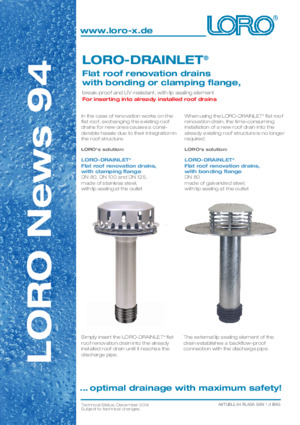 Series 94 LORO-X drainage sanitation