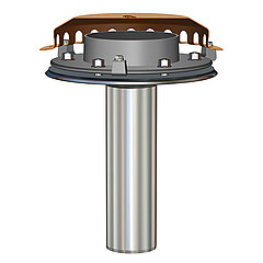 LORO-X 21301.070X LORO-DRAINJET emergency drain with flat cover stainless steel with clamping flange one-piece DN 70