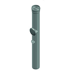 LORO-X 13504.100X double pipe rain standpipe with 1 heavy-duty safety spout 1000 mm DN 100/50