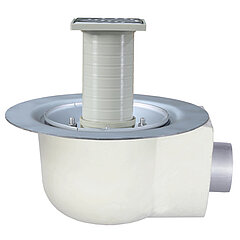 LORO-X 19215.050X LORO-VERSAL Single Drain stainless steel series K one-piece outlet 3 degrees with waterproofing DN 50