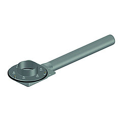 LORO-X 13415.070X LORO basic unit for parapet drain 55 mm insertion depth emergency drainage weir 35 mm clamping flange for bitumen DN 70