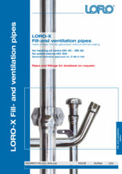 LORO-X filling and ventilation lines for heating oil tanks