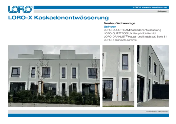 PDF Referenz Kaskadenentwässerung Wohnanlage Usingen LORO-X