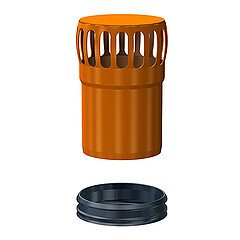 LORO-X 12026.080X Light strainer insert stainless steel for emergency drainage DN 80