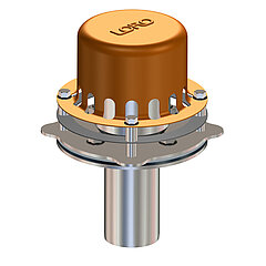 LORO-X 21120.050X LORO-DRAINJET Mini emergency drain 80 mm weir with clamping flange one-piece for box gutter DN 50