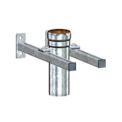 LORO-X 82654.100X downpipe support with fixing bracket and sound insulation DN 100