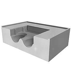 LORO-X 01321.000X LORO-Wrmedmmblock Series 43 for double pipe with recessed pipe