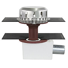 LORO-X 15585.070X flat roof drain, two-part, 3 degrees with heat insulation DN 70