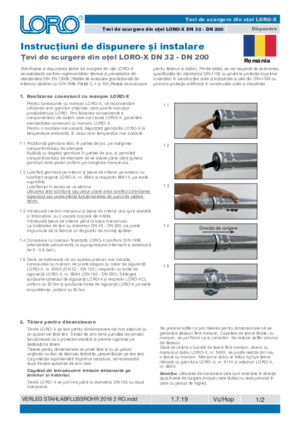 LORO-X Installation: LORO-X Standpipes