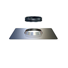 LORO-X 15073.150X sliding flange for on-site bending with adhesive flange DN 150 stainlesse steel 1.4301