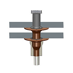 LORO-X 15383.050X balcony drain for fire protection vertical two-piece with height adjustment series F DN 50