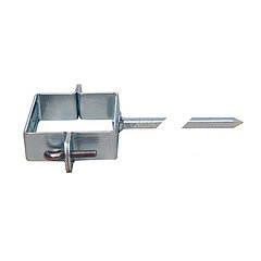 LORO-X 00992.080X Pipe clamp square with knock pin 150 mm DN 80