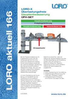 Series 166 LORO-X overload free main drainage