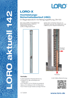 Series 142 LORO-X High performance safety over flow