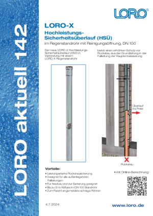 Series 142 LORO-X High performance safety over flow