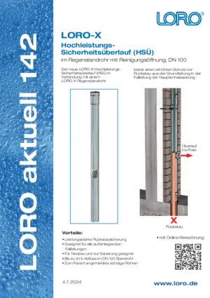 Aktuell 142
LORO-X Hochleistungs-Sicherheitsüberlauf (HSÜ)