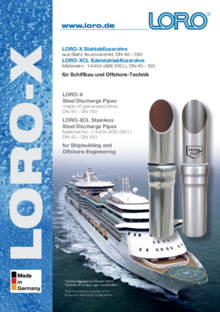 LORO-X Stahlabflussrohre DN 40 -DN 200 für Schiffbau und Offshore Technik